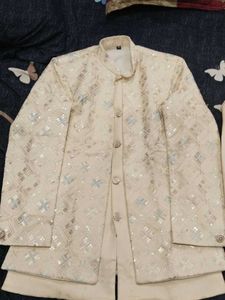 Boys Cream Indo Western Suit ( price drop )