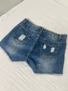 Distressed Denim Shorts