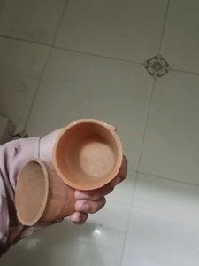 Set of 2 Terracotta Cups(mud cups)