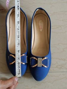 Royal Blue Wedge Heels with Embellishments