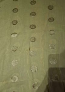 Yellow Dupatta with Golden Motifs