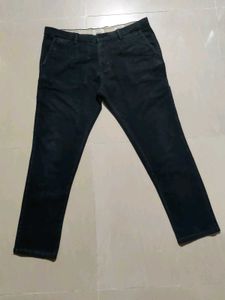 Scotch & Soda Black Cotton Trousers