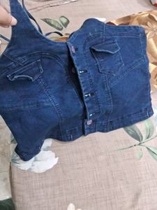 Demin Open Jacket/never Used