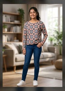 Stylish Printed Long Sleeve Top