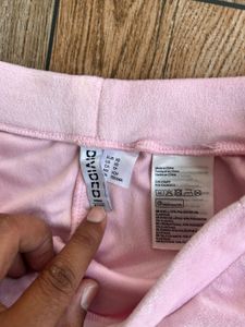 Pink Velour h&amp;m Joggers