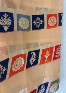 Elegant Peach Saree with Geometric Border