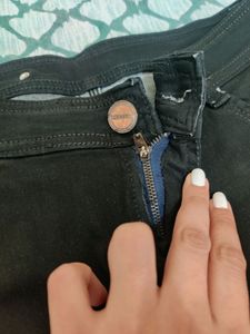 Button Details  Black Jeans