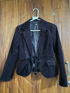 Elegant Coffee brown Velvet Blazer