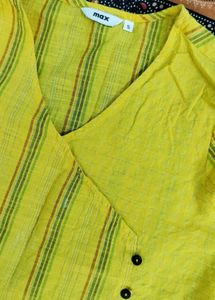 Vibrant Yellow Striped Kurta