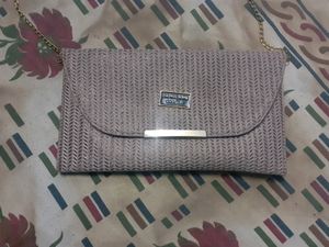 Woven Clutch with Chain Strap