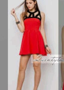 Red Fit & Flare Mini Dress
