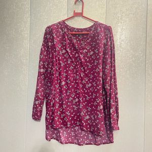 Chic Floral Print Tunic Top
