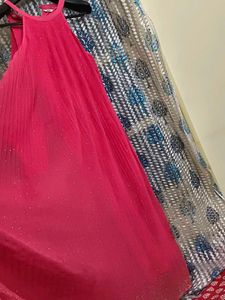 Sparkly Pink Halter Neck Dress