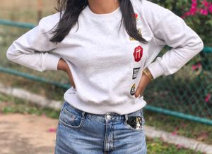 Trendy Patchwork Sweatshirt