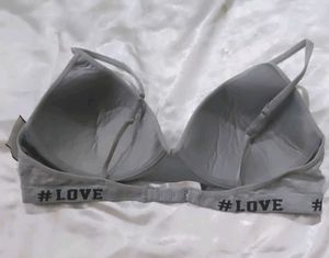 Grey LOVE Band Bra