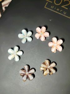 Cute Flower Hair Clips Set