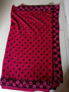 ✨Dark Pink Saree+ Free Gift 🎁✨