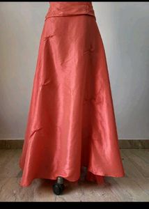 Coral Strapless Gown