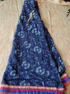 Beautiful Blue Floral Print chaniya choli