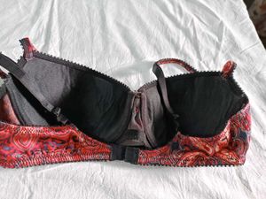 Paisley Print Balconette Bra