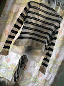 Striped Knit Cardigan