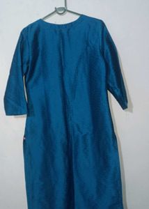 Teal Embroidered Kurta
