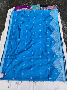 Beautiful Blue embroidery Saree
