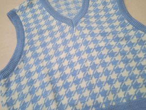 argyle sweater vest(light blue)