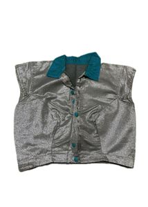 Sparkly Silver Sleeveless Blouse