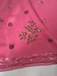 Pink Saree with Sequins