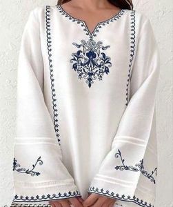 White kashmiri  Kurta