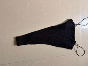 Black Spaghetti Strap Bodysuit