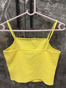 Bright Yellow Ribbed Cami Top