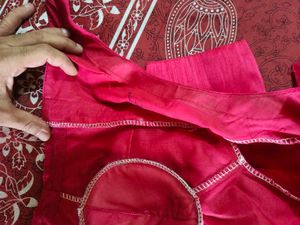 Padded Stitched Party Style Pink Blouse