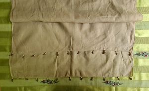 Beige Cotton Chunni/Dupatta with jute panel