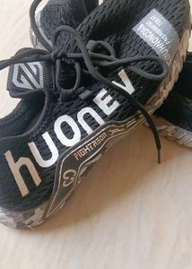 Unique Patterned Sneakers Black Shoes