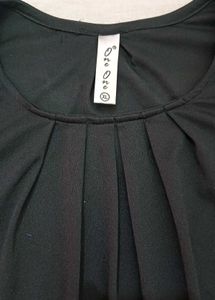 Chic Black Flutter Sleeve Top