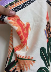 halter neck backless Boho Floral Print Mini Dress