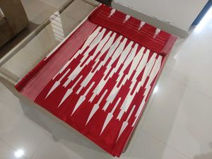 Elegant Red &amp; White Saree