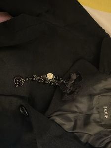 Black cropped bolero jacket with lace trim 💕