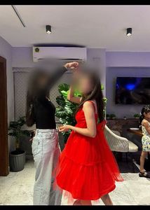 Stunning Red Tiered Party Dress