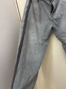 Grey Wash Wide Leg Jeans
