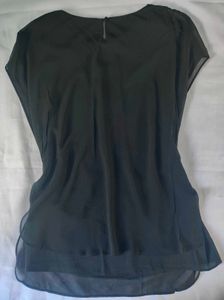 black double layered top