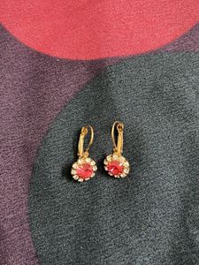 Golden Ad Studded Earrings