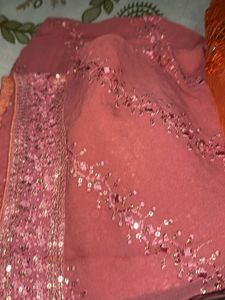 Embellished Mint Green Saree