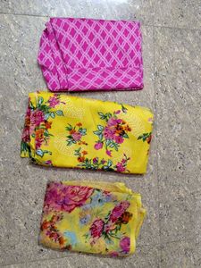 Vibrant Floral Print 3pc Kurti set