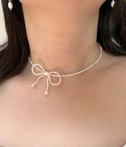 Cute necklace with Bow Charm whole set + fre
