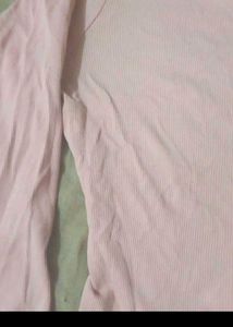 Pink Long Sleeve Crop Top