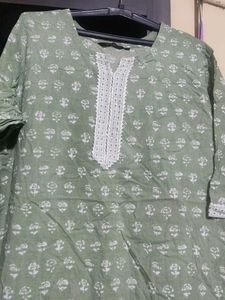 Women's Green Printed Kurta Set