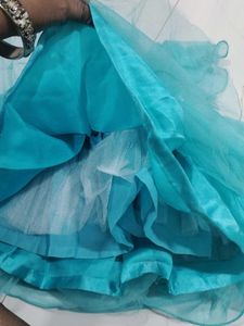 Cute Blue Flower Girl Dress